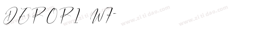 DEPOP1 W7字体转换